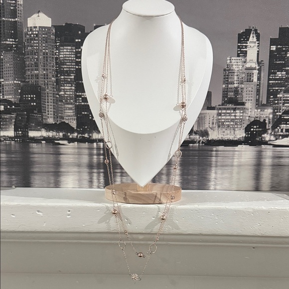 Express Rose Gold Multi-Layer Necklace - Picture 1 of 8